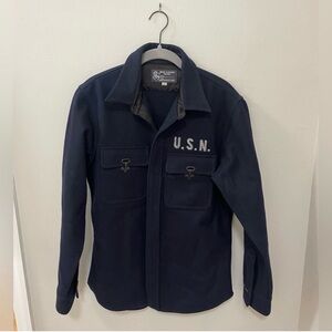 Avirex US Navy Wool Dark Blue Military Jacket